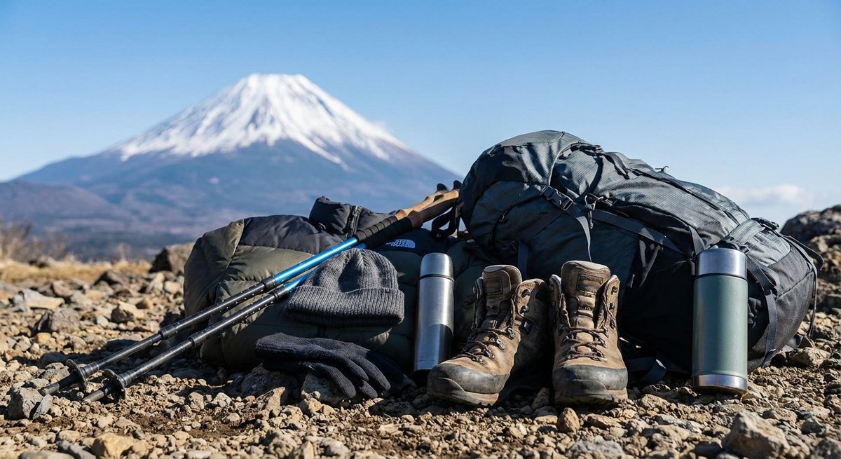 Mount Fuji Kletterausrüstung für Anfänger